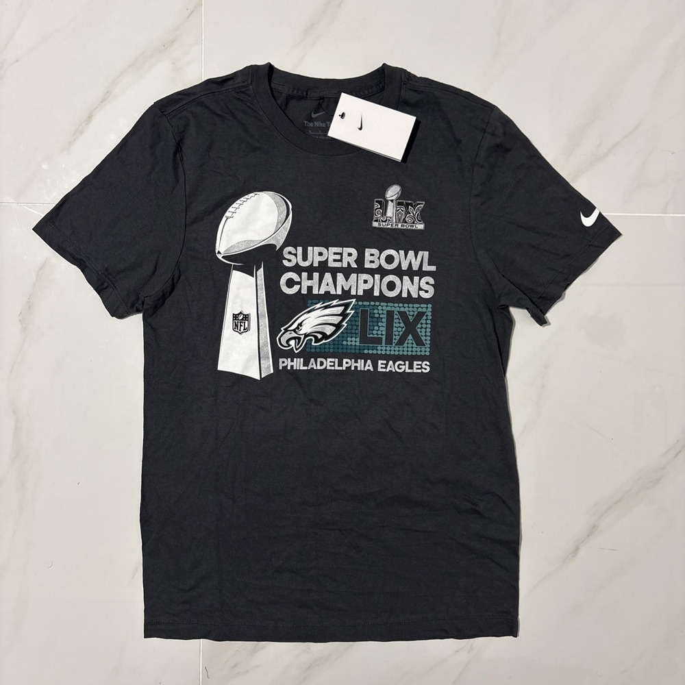 Philadelphia Eagles Super Bowl LIX Champions Anthracite Locker Room Shirt Mens S